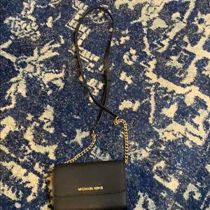 Michael Kors Black Crossbody Bag with Gold Chain
